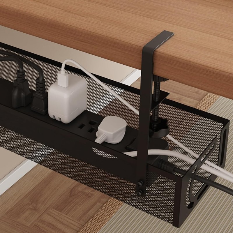Under Desk Cable Management Tray Cord Holder Storage Office Home Table Tidy Rack 5