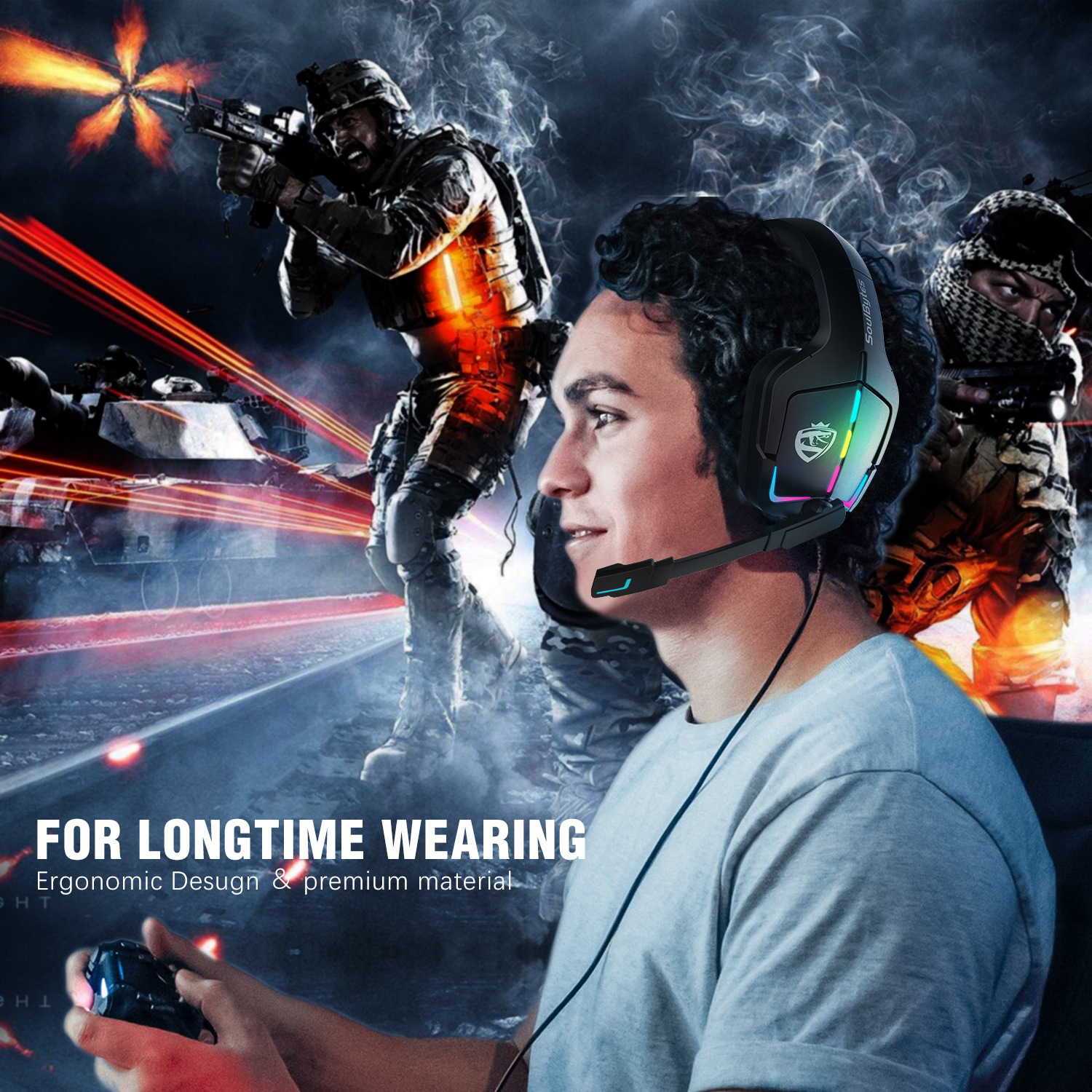 Gaming Headset RGB Wired Computer Headset PS4 Headset - Image 4