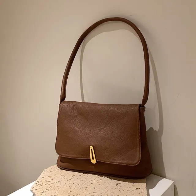 Briefcase All match Ins Shoulder Female Bag Coffee - Shop at LoveMi