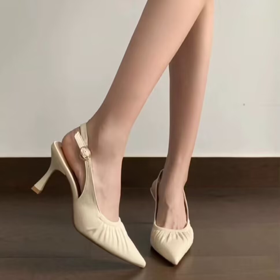 Pointed Toe Slingback Heels