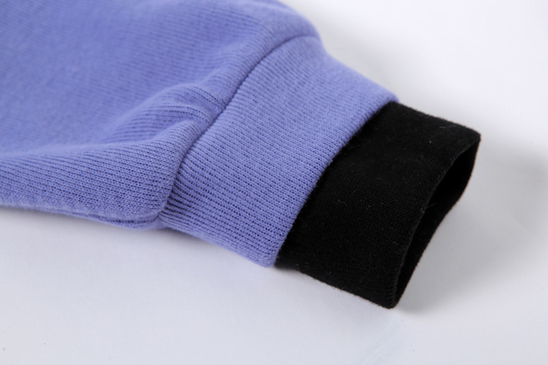 Women's Contrast Color Loose Letter Print Long Sleeve Cropped Sweatshirt