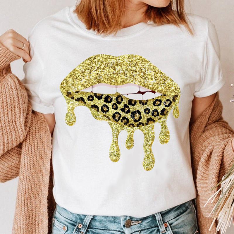 Title 9, Fashion Printing Creative Color Lip Print Short...