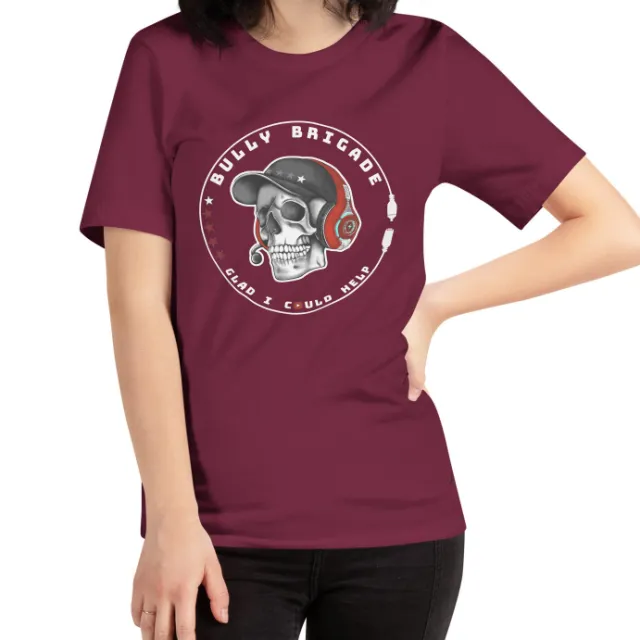 European And American Round Neck Casual Printed Short Sleeves Wine Red - Shop at LoveMi