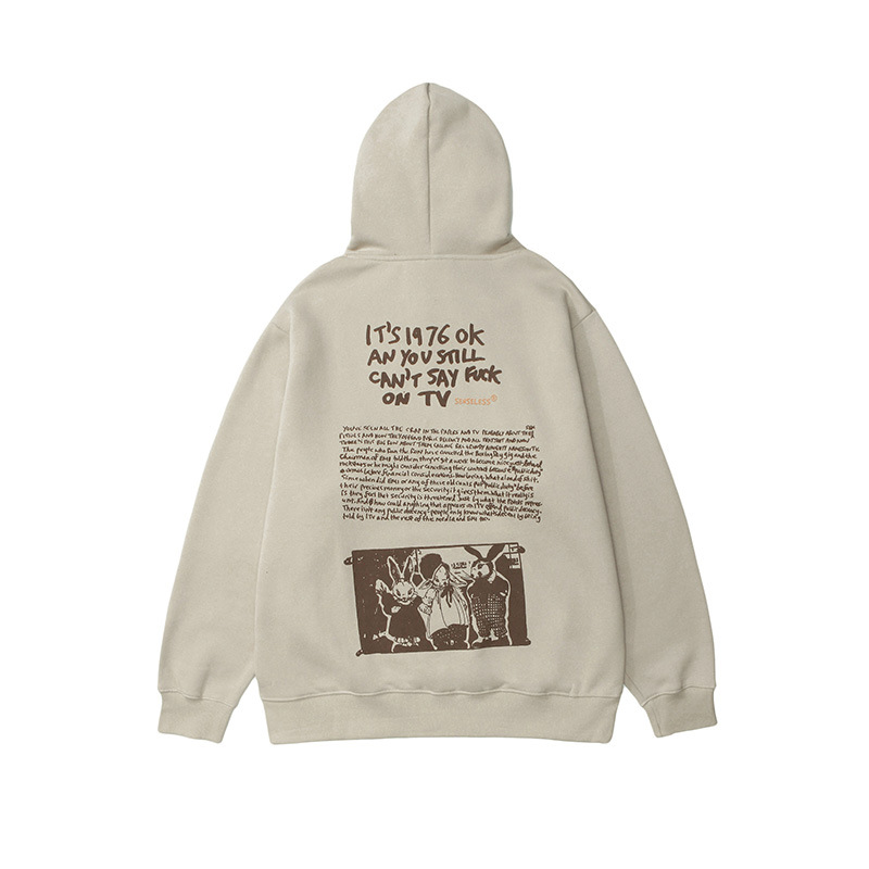 Title 9, Leuke letterprint herenhoodie met lange mouwen