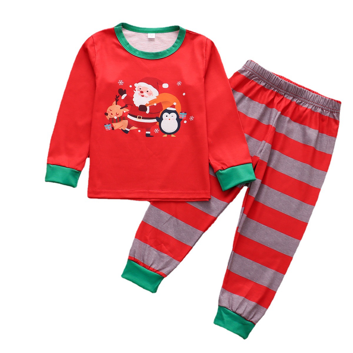 Title 8, Cartoon Christmas Print Suit Parent-child Home ...