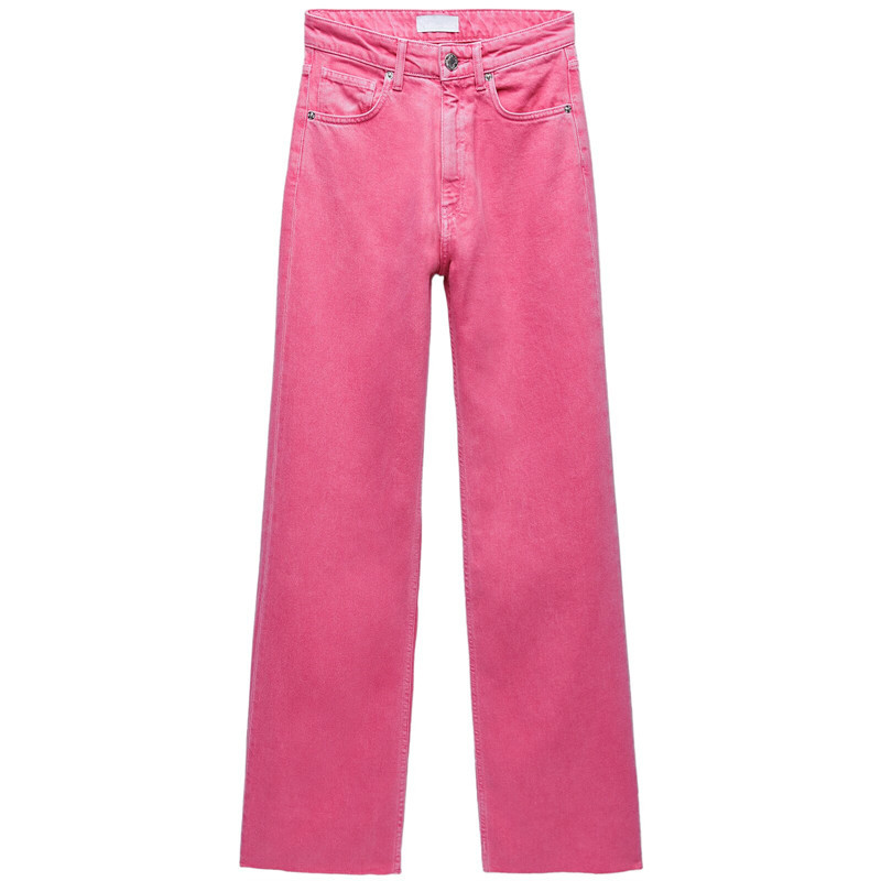 Women's High-waist All-match Straight-leg Mopping Jeans