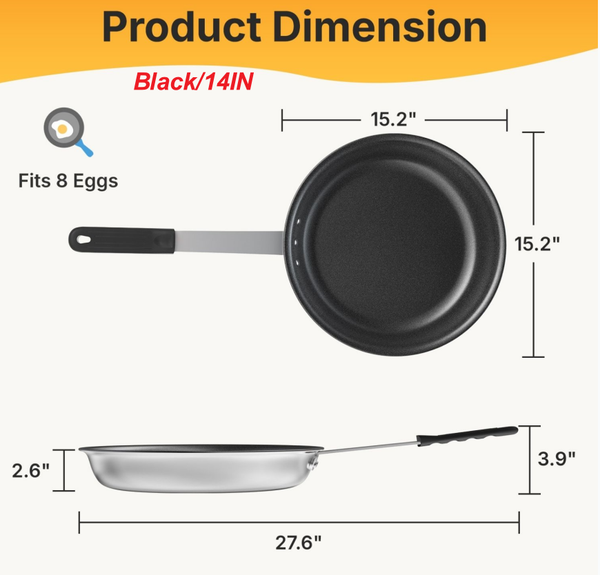 Ceramic Nonstick Egg Pan, Aluminum Frying Pan With Stainless Steel Base, Oven Safe, Dishwasher Safe Skillet image 21
