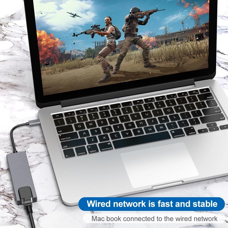 5-in-1 Type-c To HDMI Network Card USB Expansion Dock