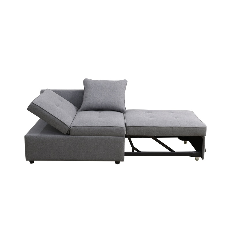 Pickup Only--Deep Grey Sackcloth Living Room Sofabed