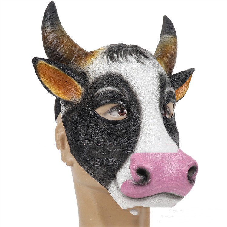 Easter Masquerade Latex Cow Half Face Mask — foto 3