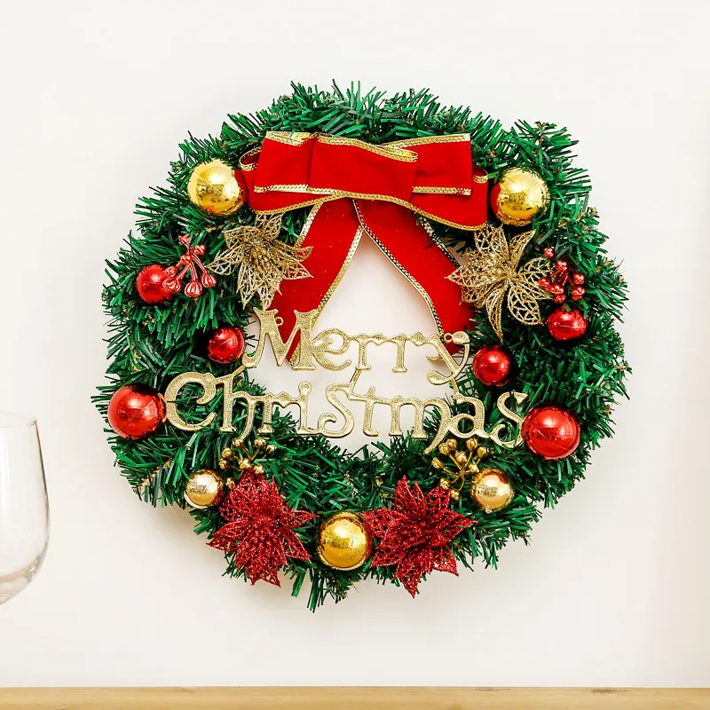 Creative Christmas Door Wreath Christmas Decoration Artificial Garland Wreaths For Car Home Window Wall Decoration – image 2