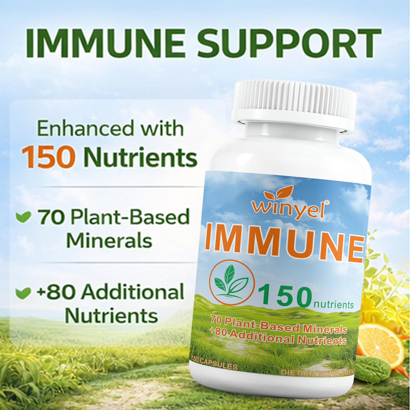 WINYEL IMMUNE 150 - The Ultimate Multivitamin & Immne Supplement, IMMU 150 Capsules - 150 Capsules 7