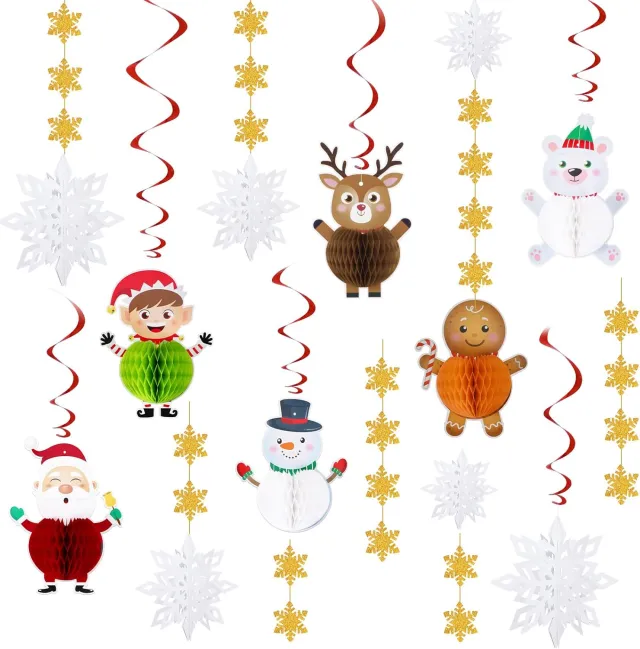 Christmas Honeycomb Ball Ornament Set W13311812 - Shop at LoveMi