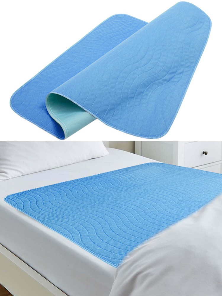 Blue Incontinence Washable Bed Pads Protection Sheets - Reusable High Absorbency — image 6