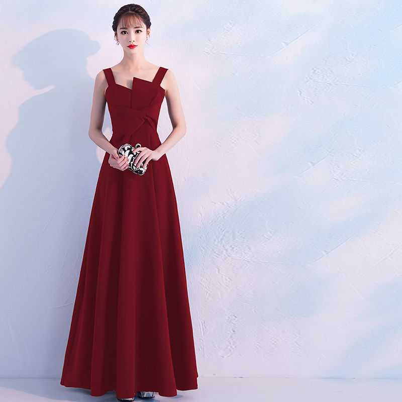 Noble And Fashionable Dress For Birthday Party Wine - Shop at LoveMi