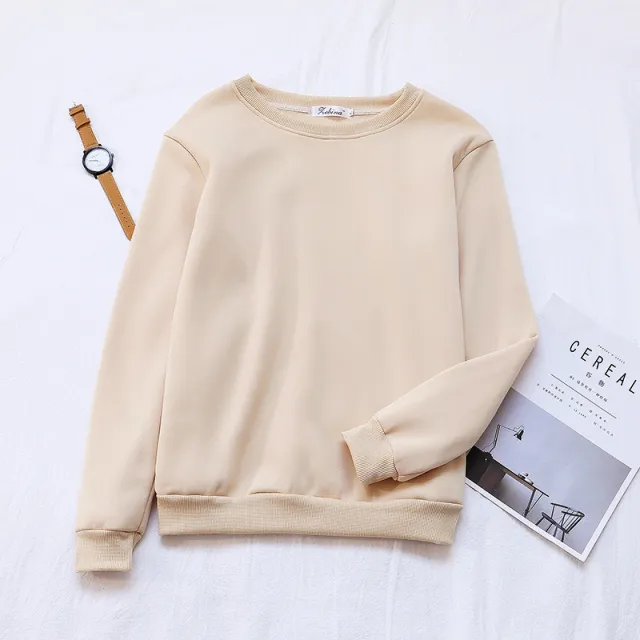New Women Pullover Solid Color Sweater Camel - Shop at LoveMi