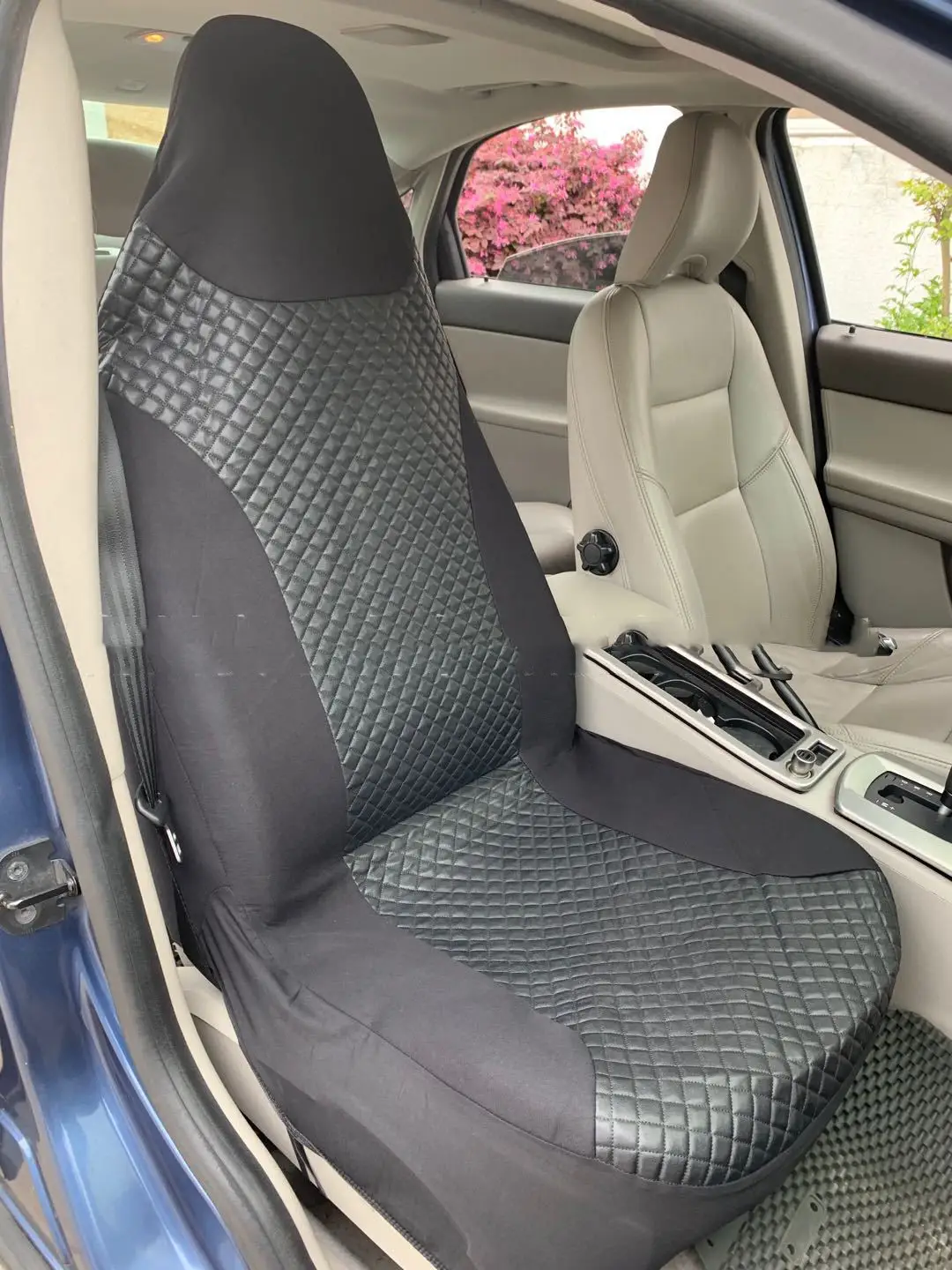Automotive General Quilted PU Plus Polyester Fabric Seat Cover