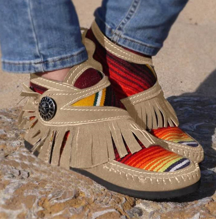 Large Size Short Tube Fashion Velcro Martin Boots