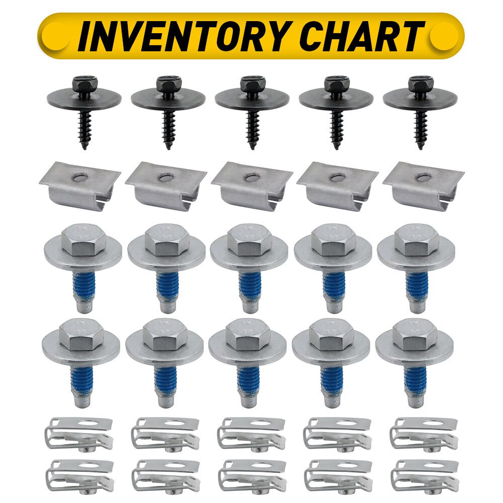 30X FOR MERCEDES-BENZ ENGINE UNDERTRAY CLIPS SCREW UNDER COVER SPLASHGUARD Bolts — image 7