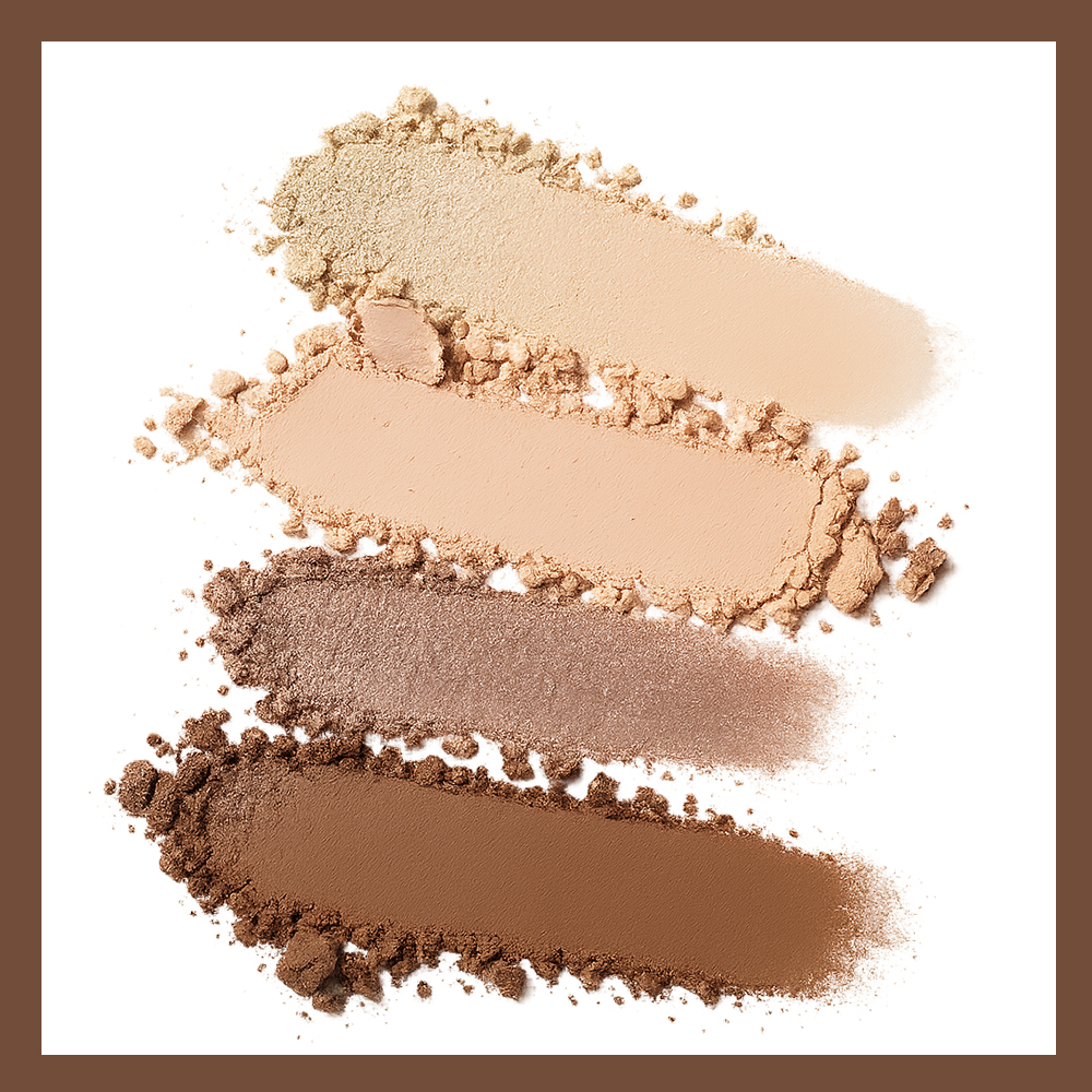 Hot Portable 4 Shades Eyeshadow Palette, Glitter Earth Tone Grape Matte Shimmer Powder, Multi-use Face Contour Cosmetics, 4g