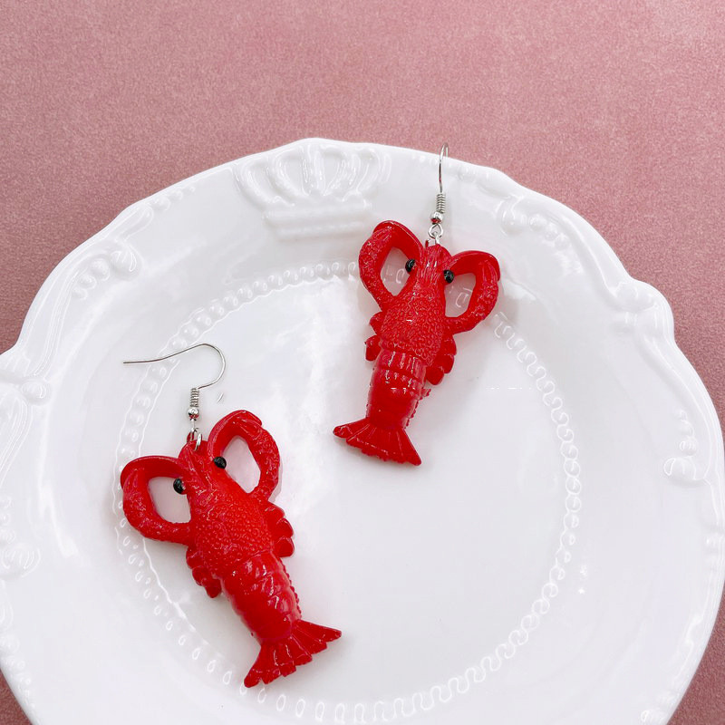 Title 4, Hamburger Pizza Crayfish Personalized Cute Earr...