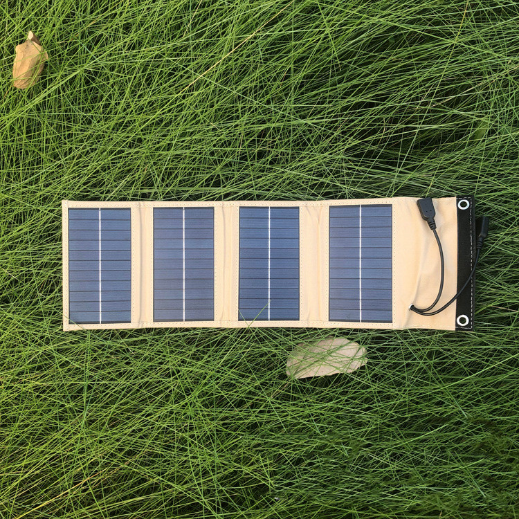 7W4 Folding Solar Charger Beige - Image 5