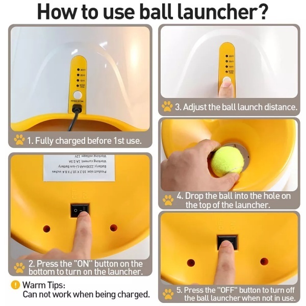 Dog Ball Throwing Machine Dogs Automatic Launcher Indoor Outdoor — image 5