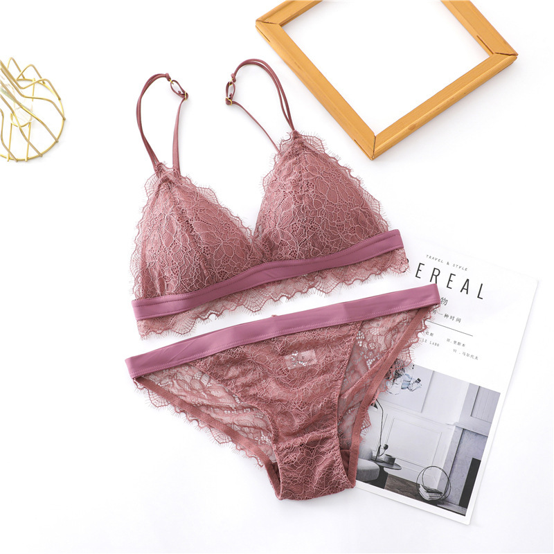 Title 5, Lace French triangle cup bra set