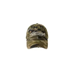 Denim Retro Sunshade Embroidered Hot Diamond Baseball Cap - Camouflage - View 1