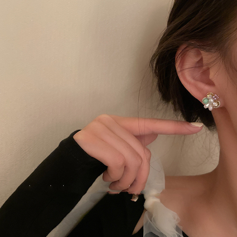 Lady Fan Creative Earrings Sen-line Temperament Trendy Earrings