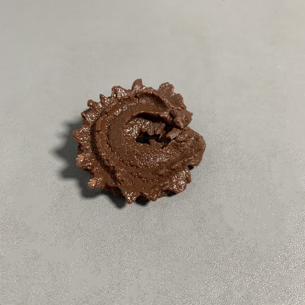 Chocolate Cshaped Brooch