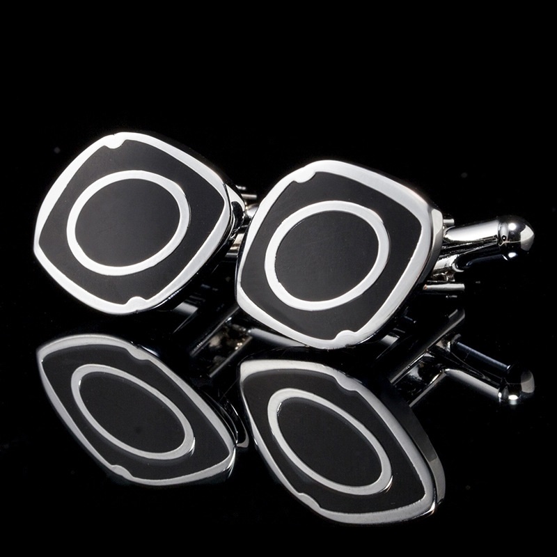 Square Men's Cufflinks Spot Simple French Cuff Buttons — foto 6