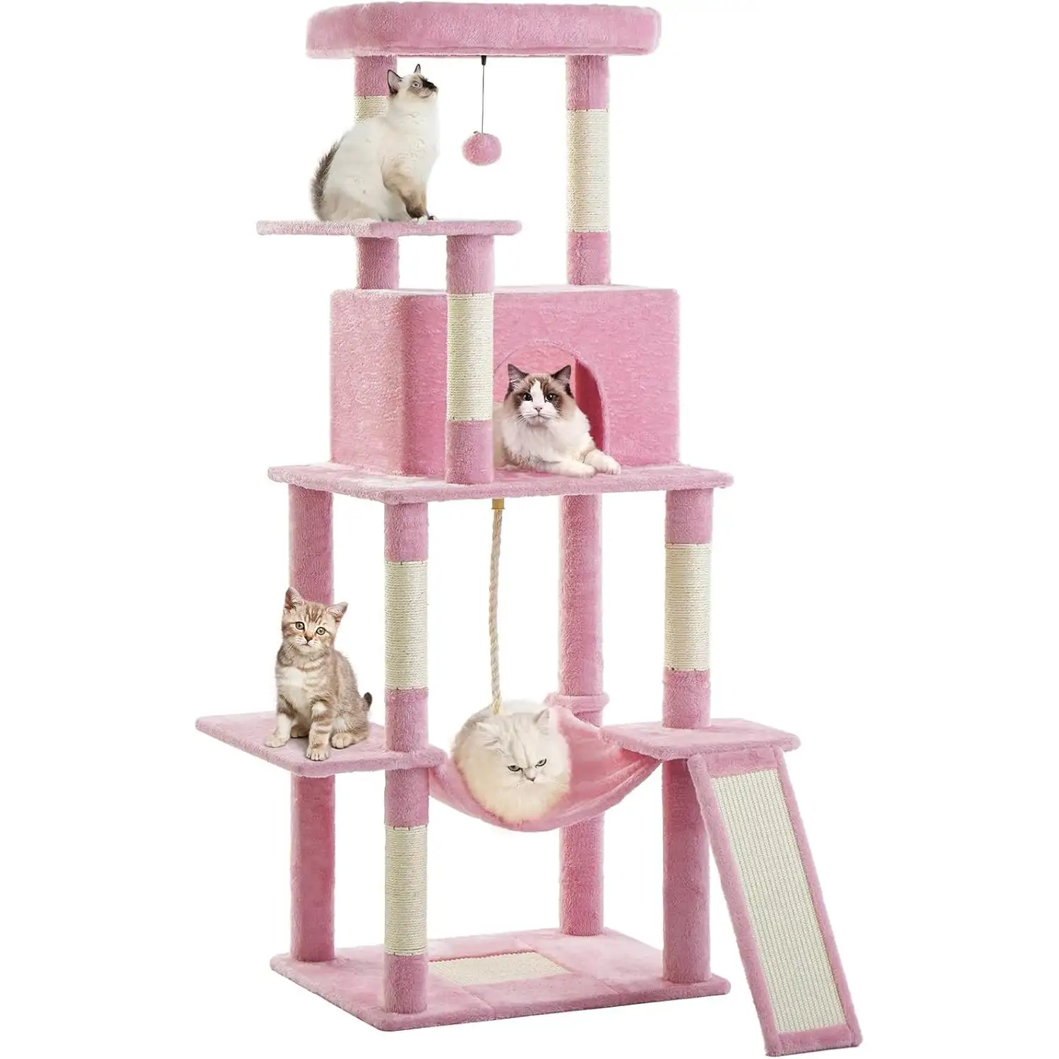 ABCPET 63-inch Multi-level Cat Climbing Frame, Indoor