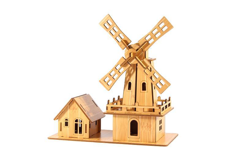 Dutch windmill in bamboo