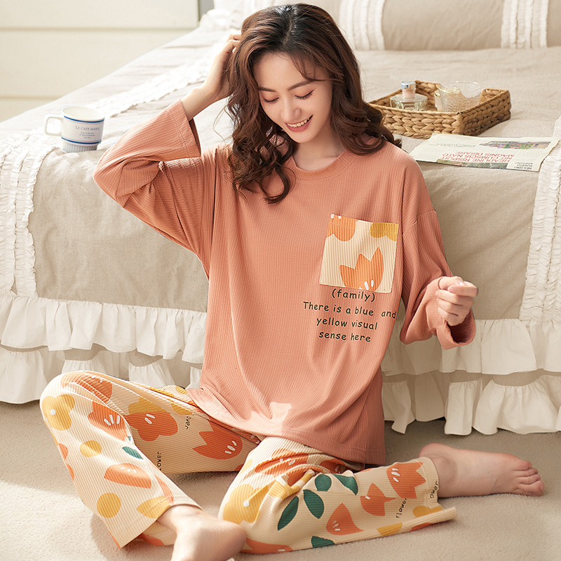 Title 18, Pajamas Women Autumn And Winter Long-sleeved Pu...