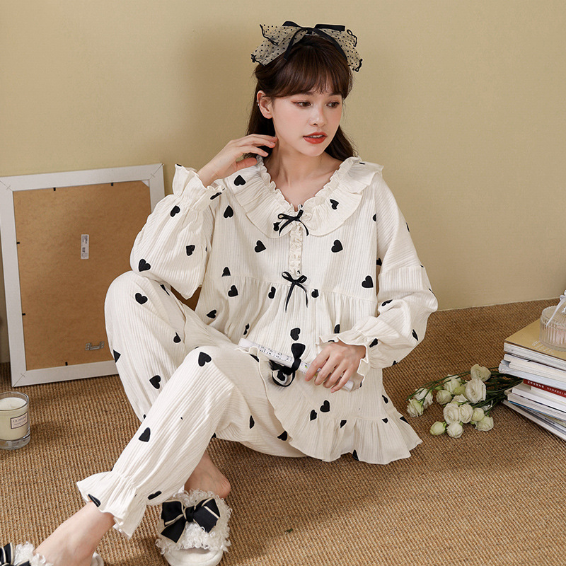 Title 3, Pajamas Ladies Long-sleeved Trousers Court Styl...