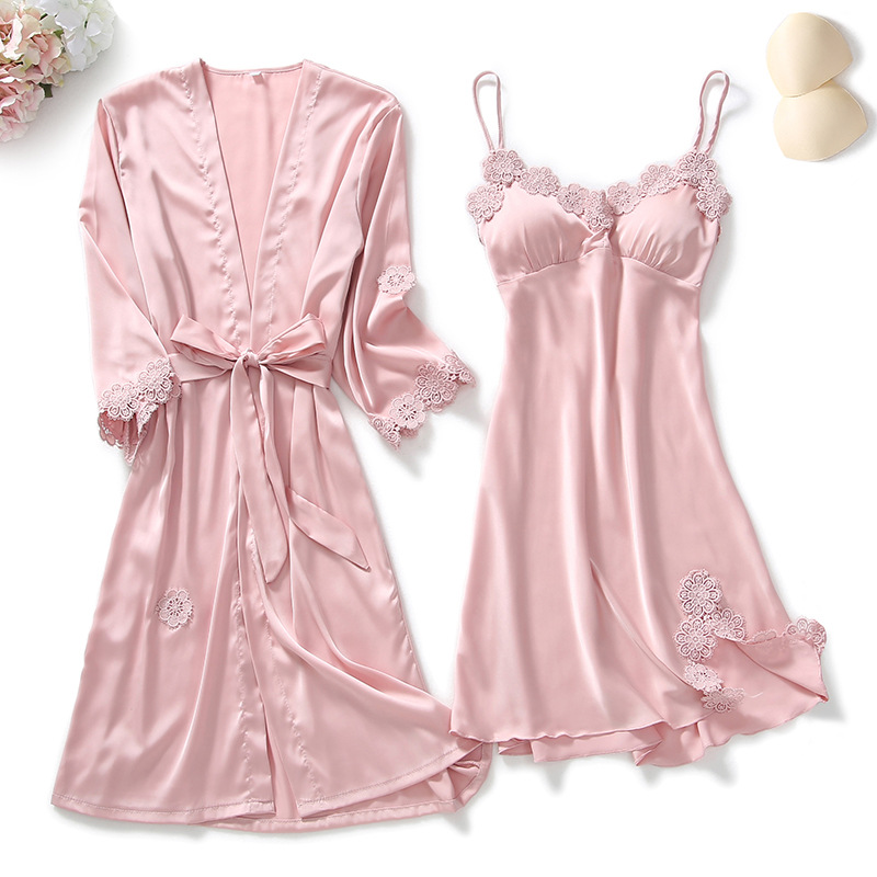 Title 3, V-neck Lacy Nightdress Set