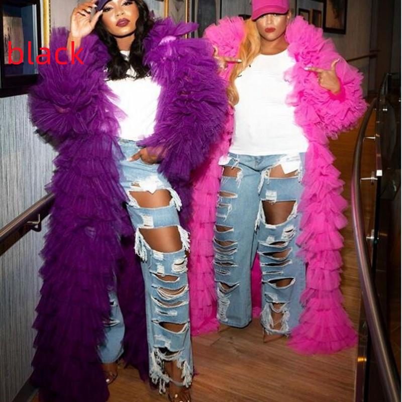 Chic Fluffy Colorful Tulle Robe For Women