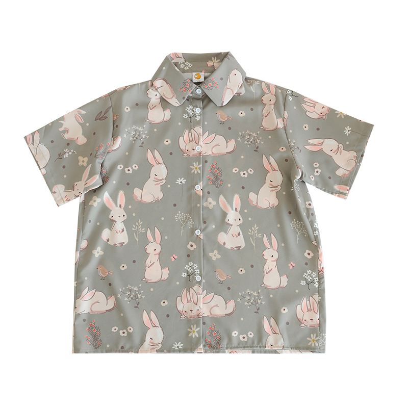 Summer New Printed Lapel Chiffon Shirt