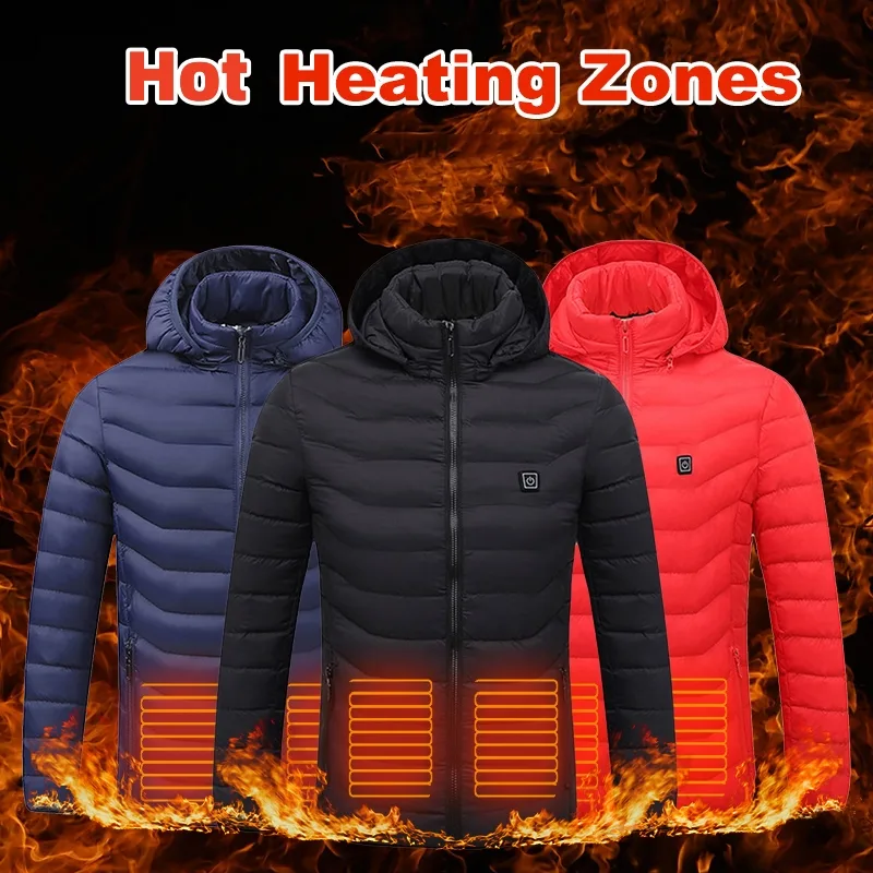 New Heated Jacket Coat USB Electric Cotton Heater Thermal
