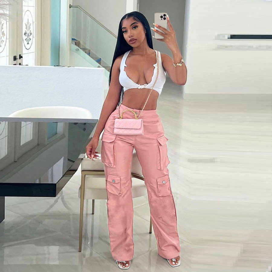 Title 6, High Waist Straight Casual Trousers