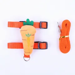 Small Pet Traction Rope And Harness - Keep Your Cat Dog Or Other Small Pet Safe And Secure - Carrot - View 1