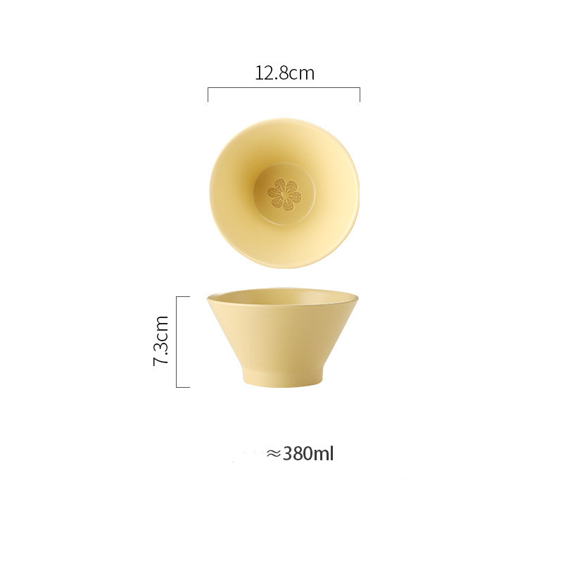 Matte 5 Bamboo Hat Bowl Rice Noodle Soup