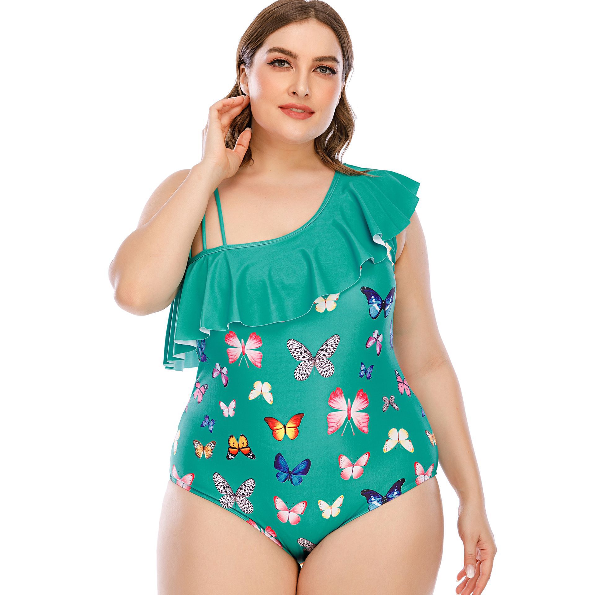 Title 5, Bikini Fat Lady Swimsuit Octopus Print One-shou...