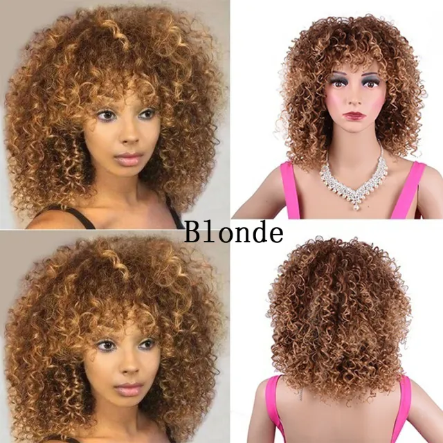 Synthetic Afro Curly Wig African Wigs For Black Women Blonde - Shop at LoveMi