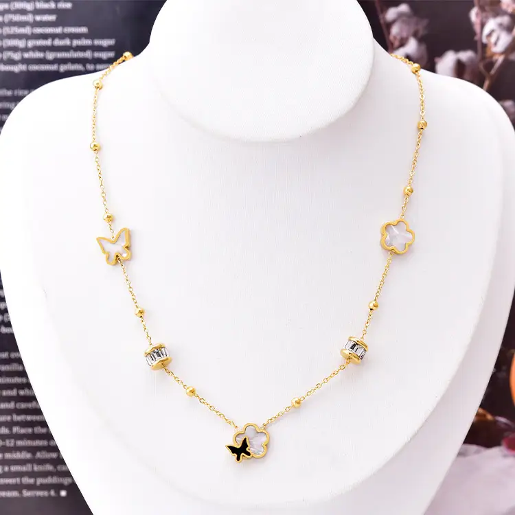 Zircon Diamond Collarbone Chain Titanium Steel Female