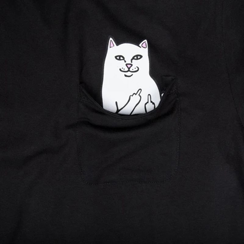 Title 6, Middle Finger Base Cat Pocket Short Sleeve