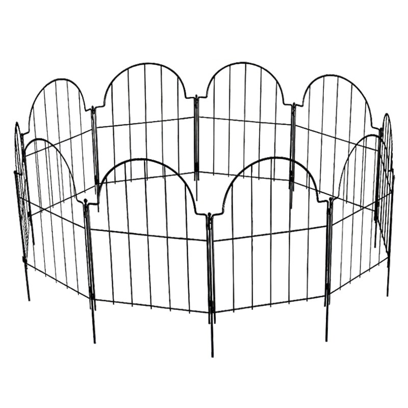 10x Panels Rustproof Metal Garden Fence Flower Bed Border Edge Animal Dog — image 3