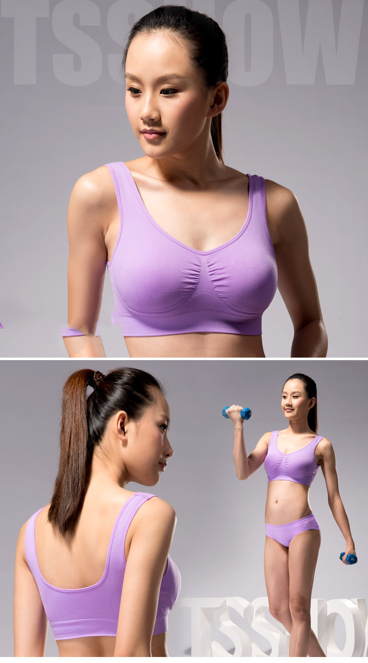 Title 12, Sports bra without steel ring Yoga fitness sing...