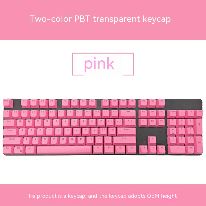 Title 2, PBT Transparent Keycap Double Injection 104 Key...